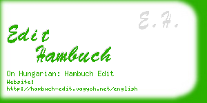edit hambuch business card